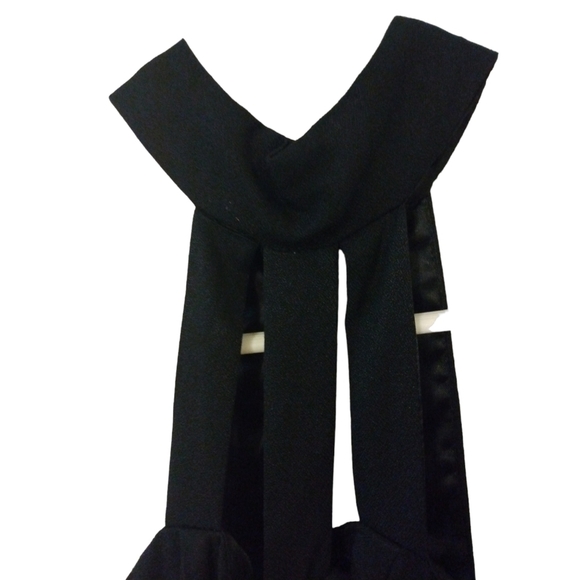 90's Jessica McClintock Gunne Sax Strappy Choker Neck- Brooch Center Full Formal - Picture 3 of 9